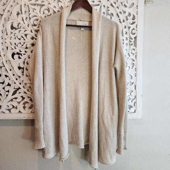 BROCHU WALKER CARDIGAN LINEN OPEN SWEATER SIZE SMALL - Picture 6 of 15